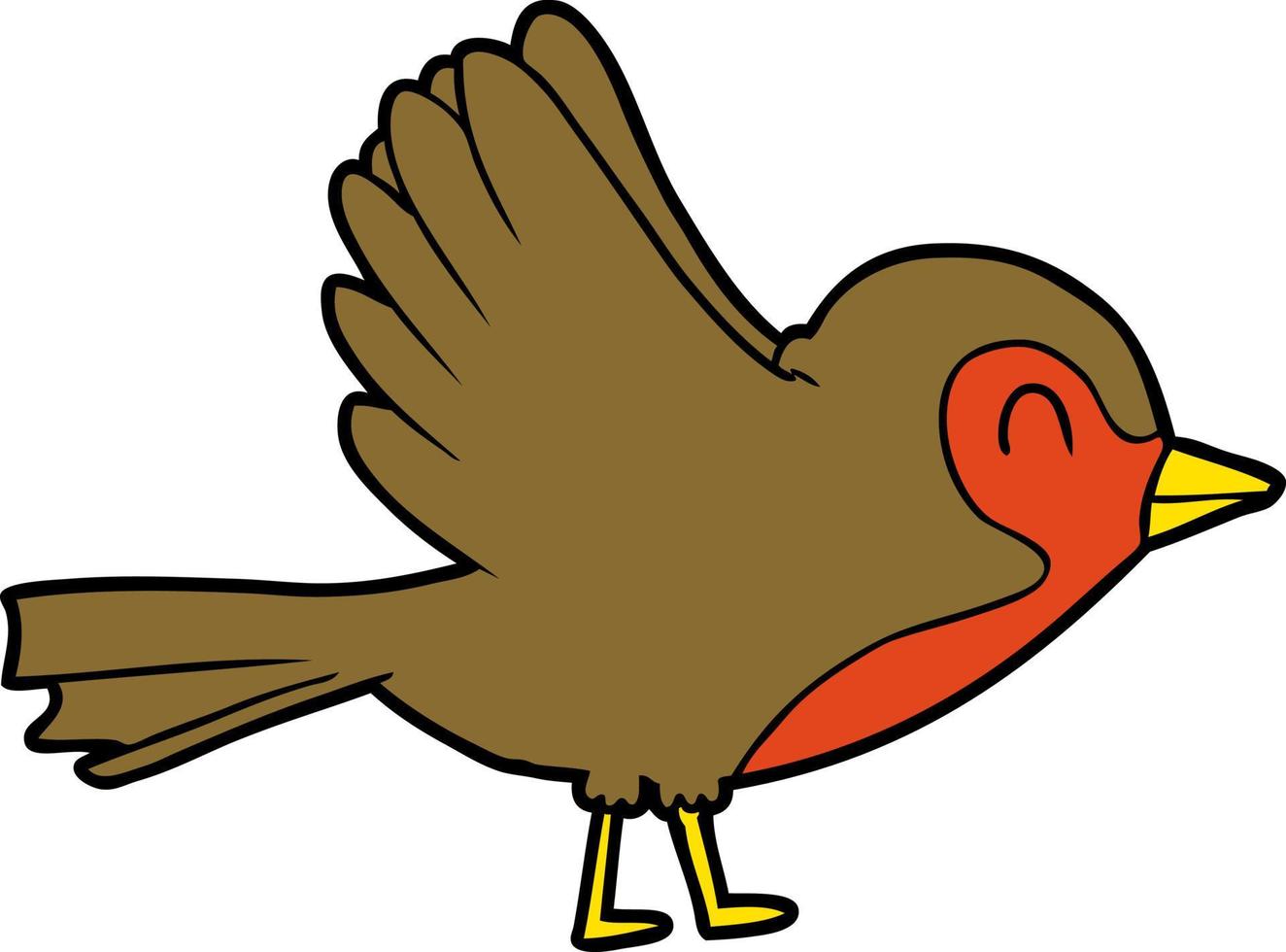 Cartoon robin bird vector