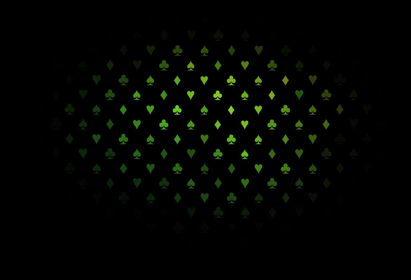 Dark green vector pattern with symbol of cards.