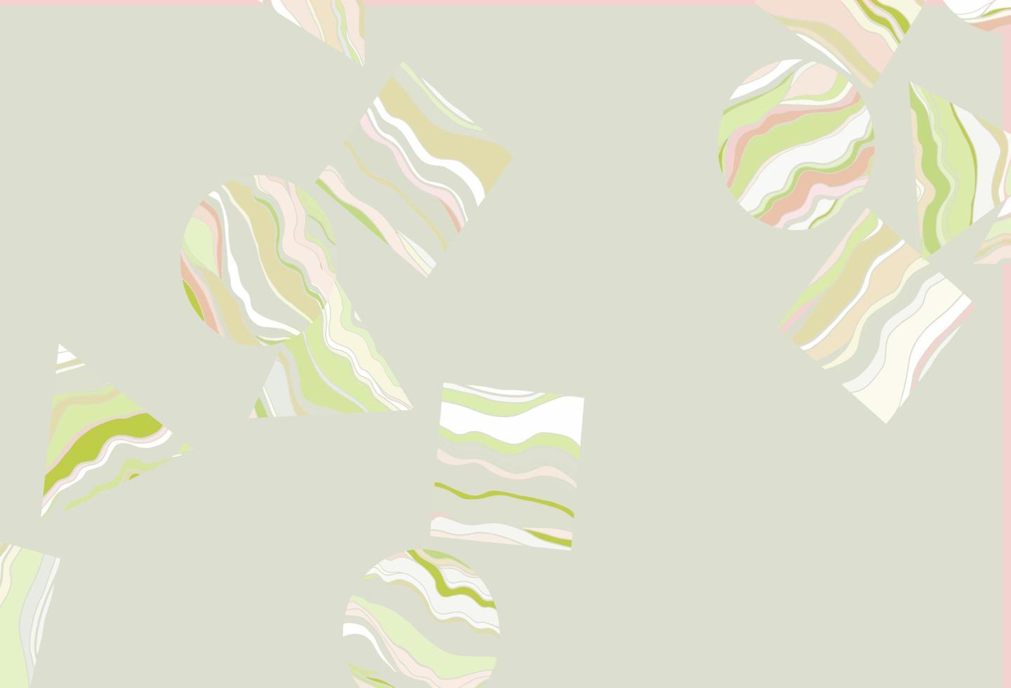 Light Green, Red vector cover in polygonal style with circles.