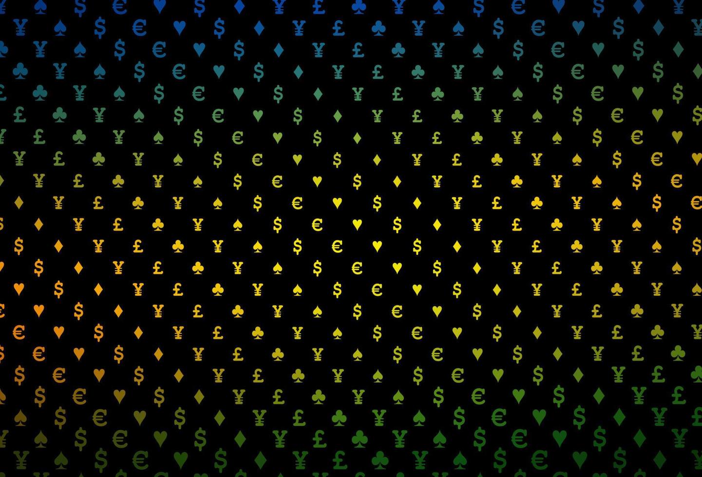 Dark green vector layout with elements of cards.
