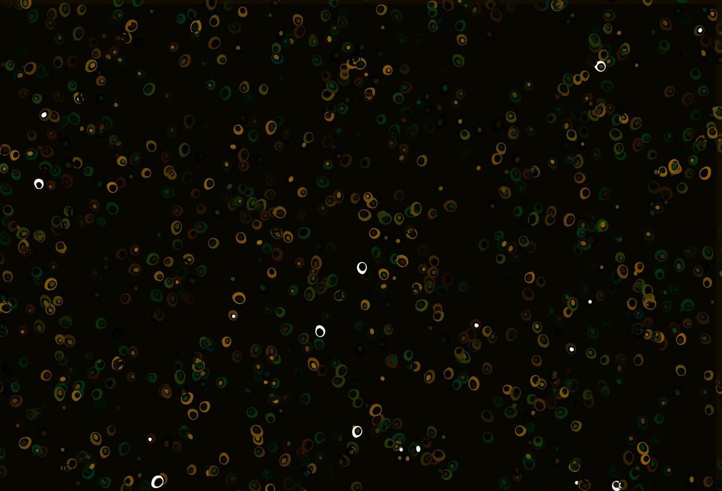 Light Green, Yellow vector background with bubbles.