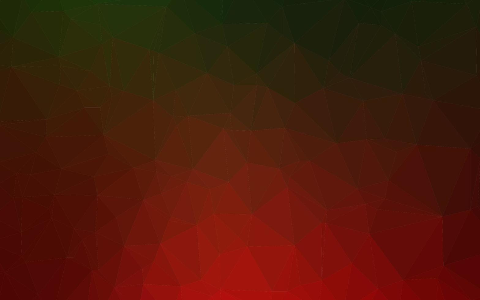 Dark Green, Red vector abstract polygonal cover.