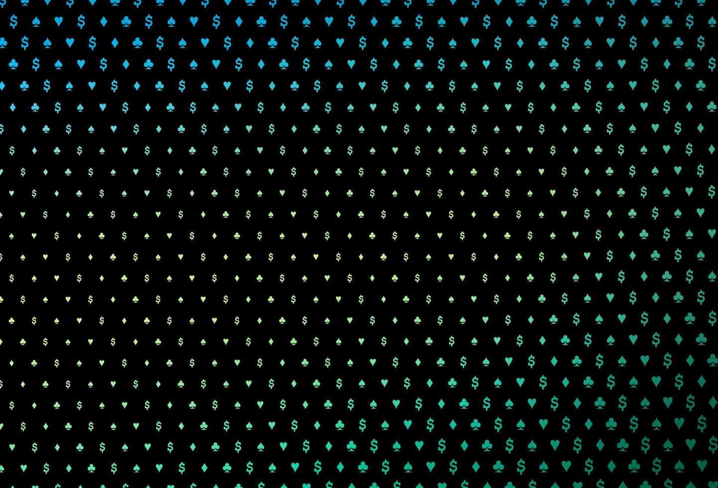 Dark green, yellow vector pattern with symbol of cards.