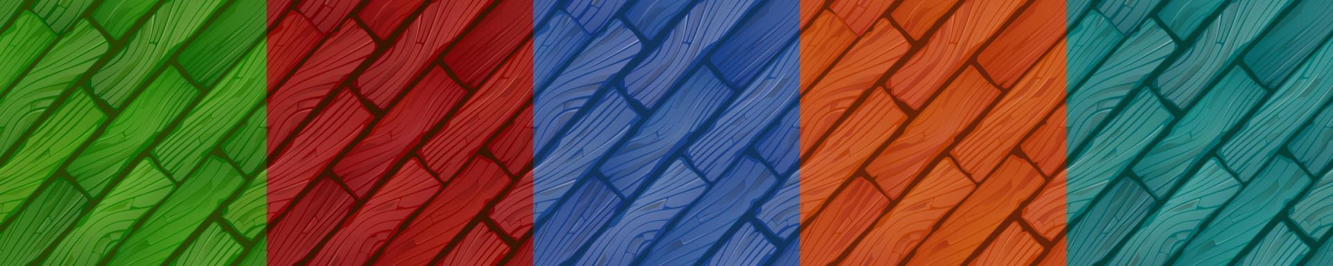 Game textures of wooden panels, bricks or planks vector