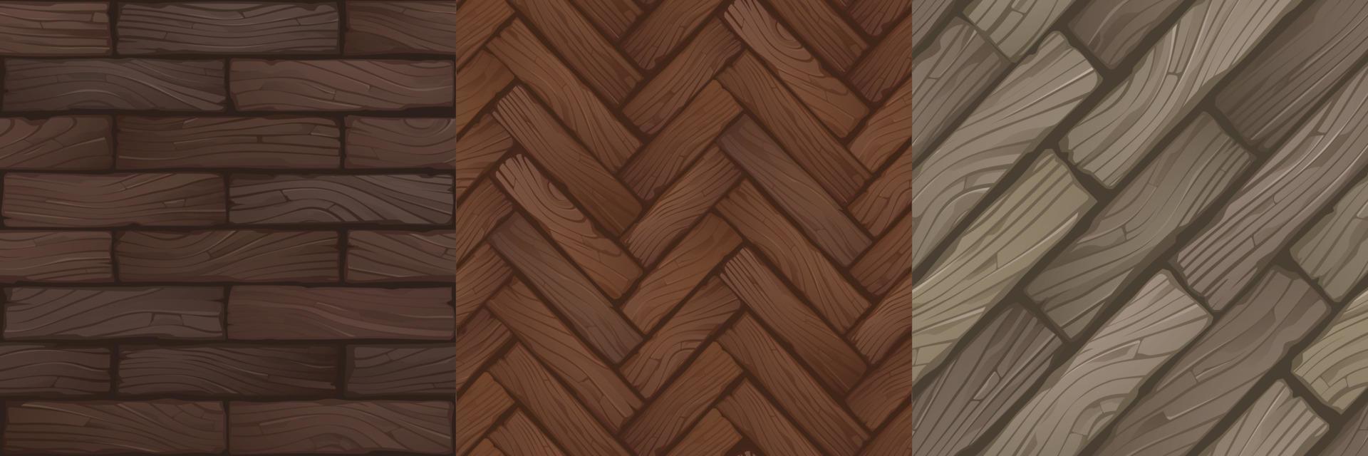 texturas de parquet de madera, suelos de madera vector