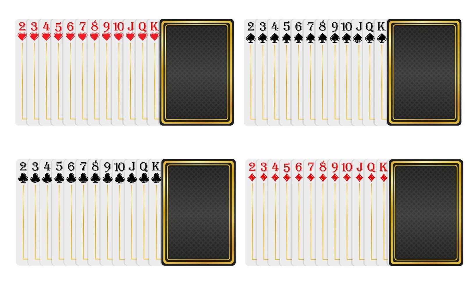 casino cards for gambling vector illustration isolated on white background