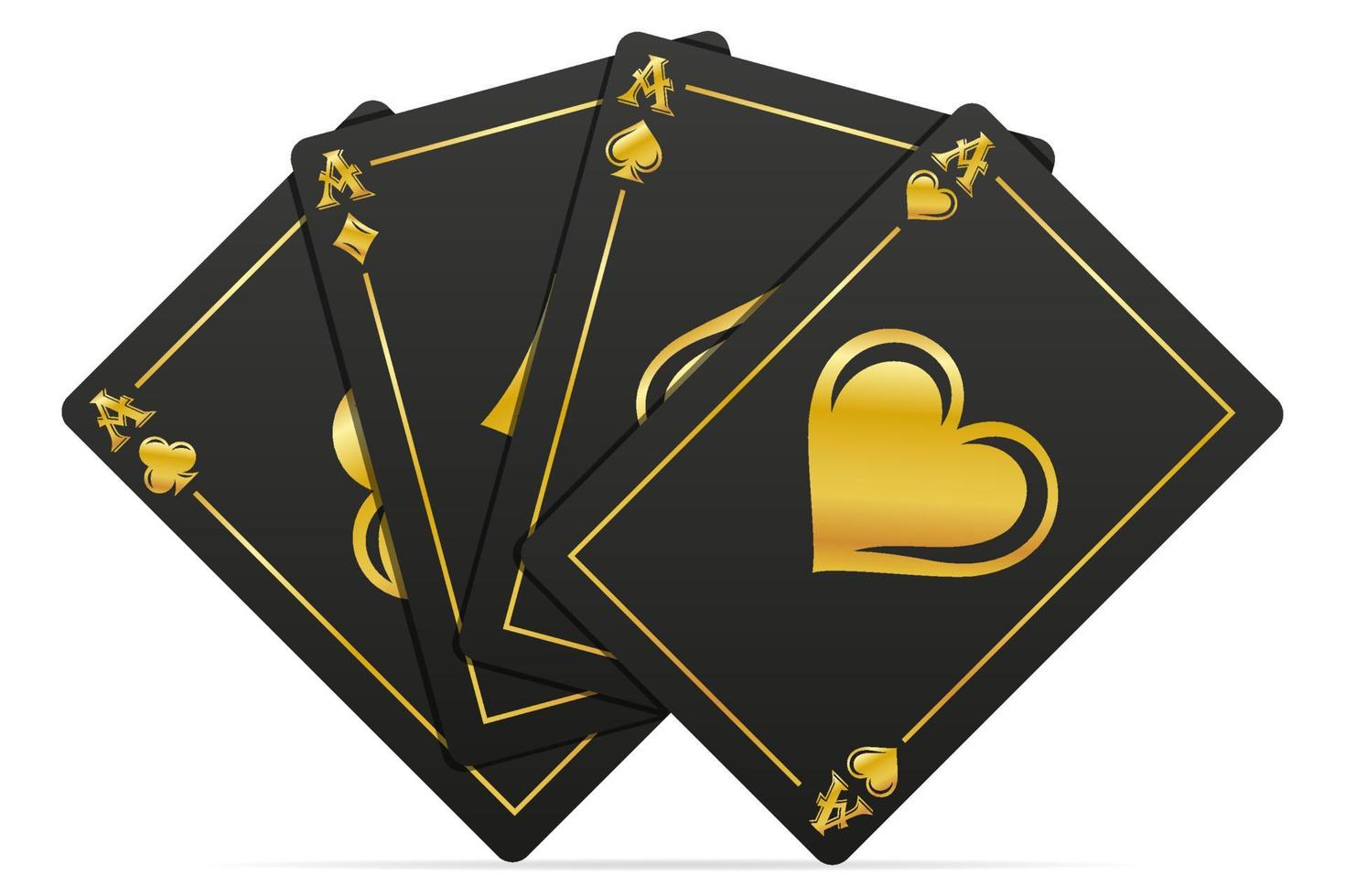 Ilustración de vector de tarjetas de juego de casino aislado sobre fondo blanco