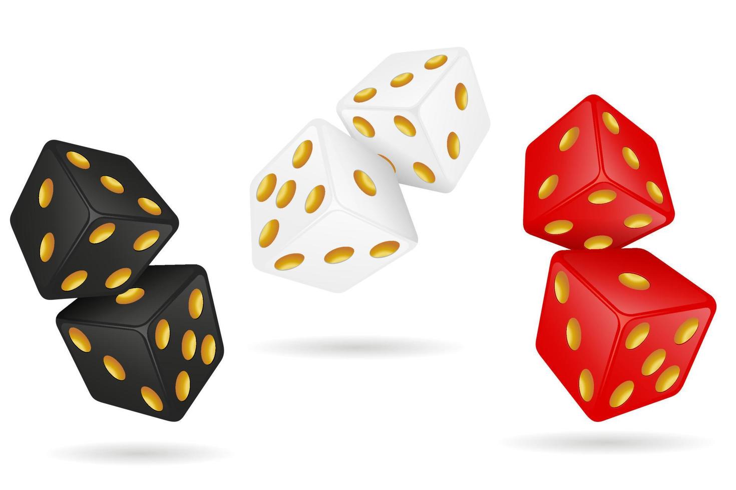 casino gambling dice vector illustration isolated on white background