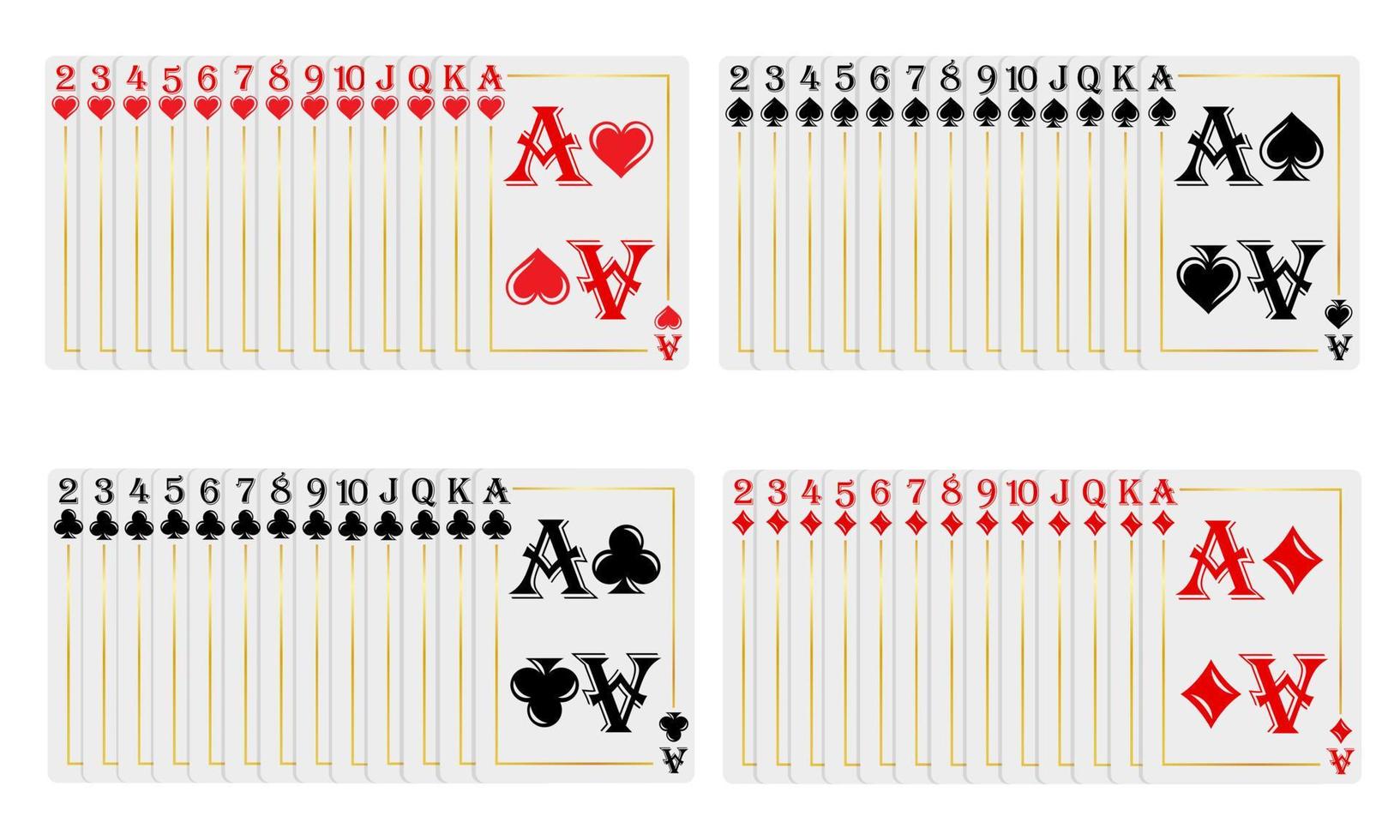 casino cards for gambling vector illustration isolated on white background