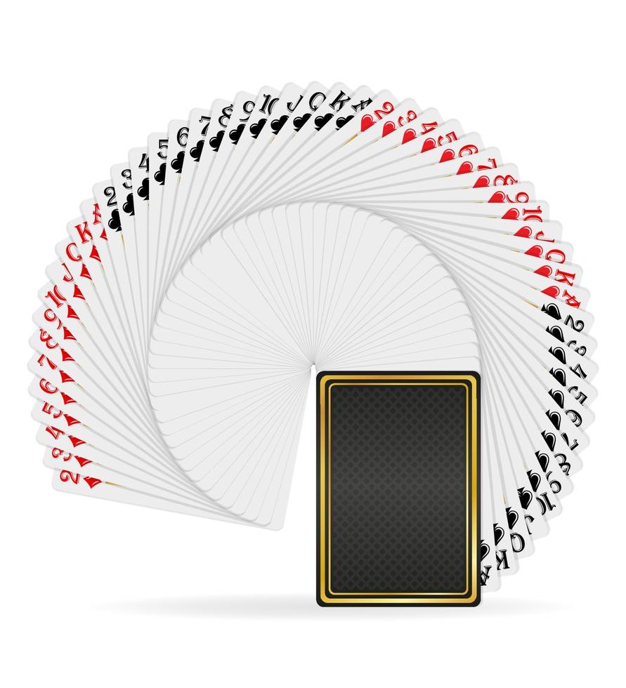 casino cards for gambling vector illustration isolated on white background