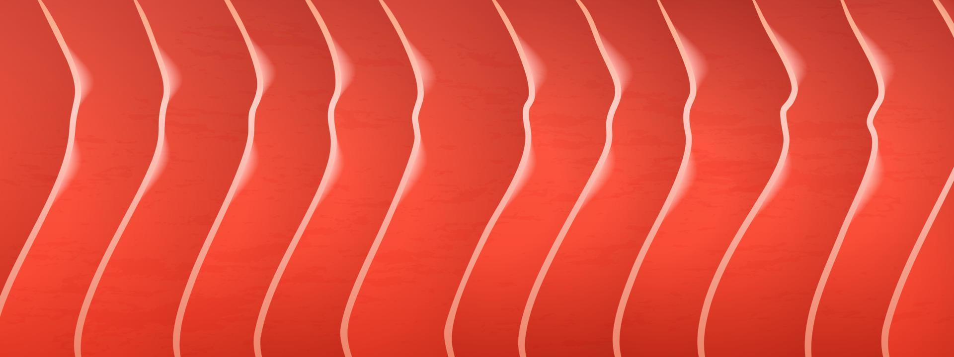Salmon fillet texture, red fish meat pattern vector