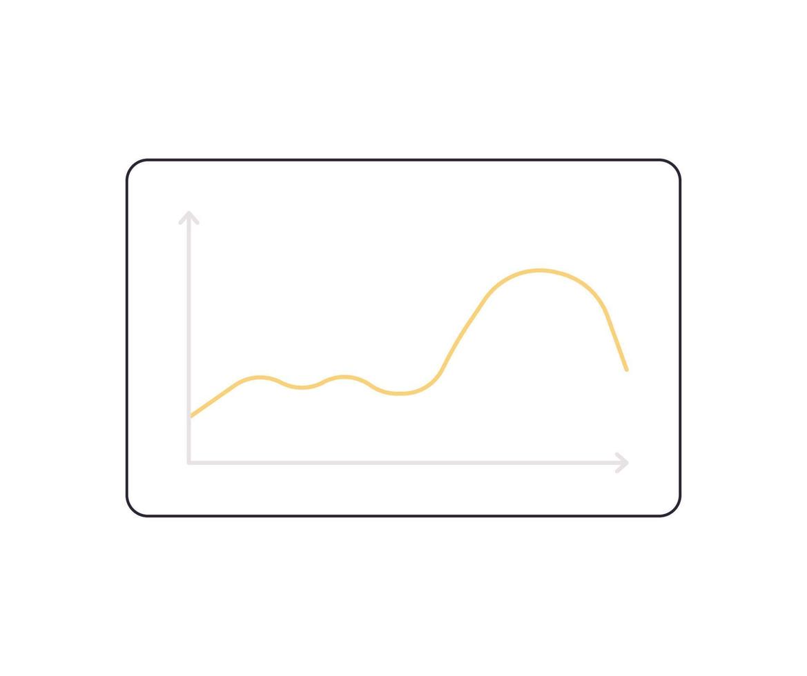 Business data analysis and effective management analyzing information, graphs flat vector illustration.