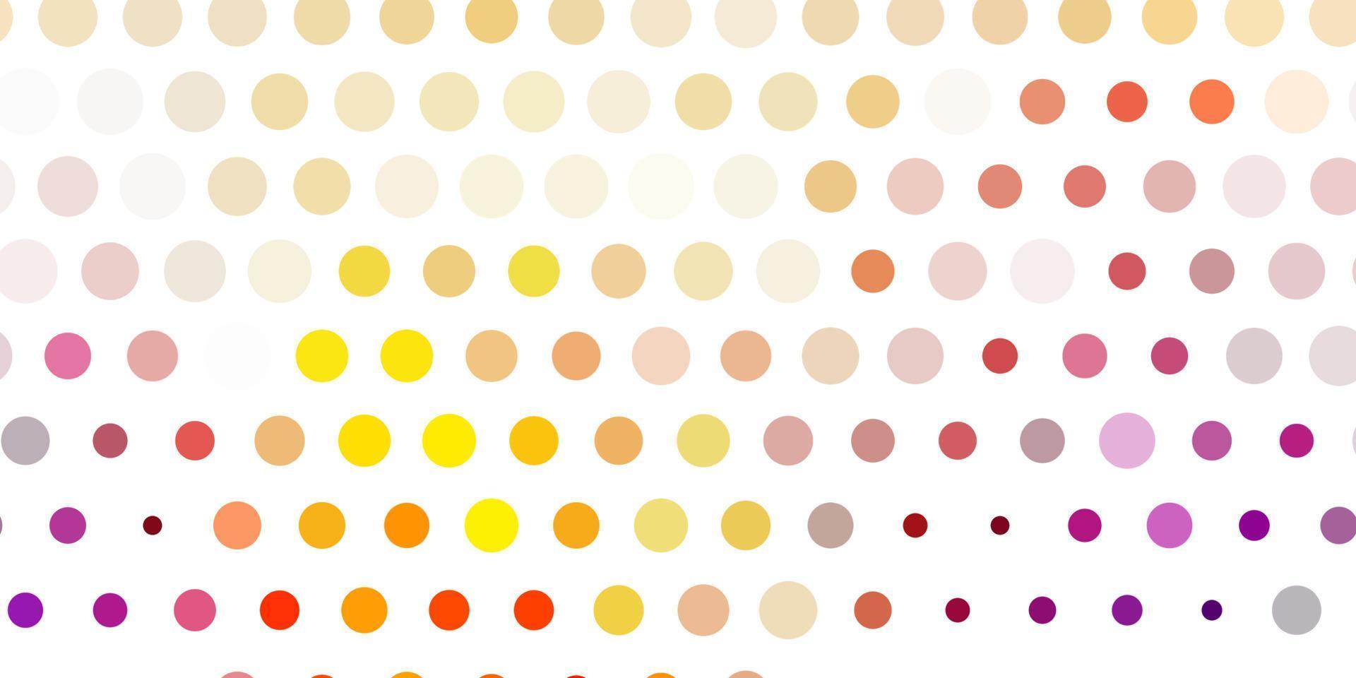Light pink, yellow vector backdrop with dots.