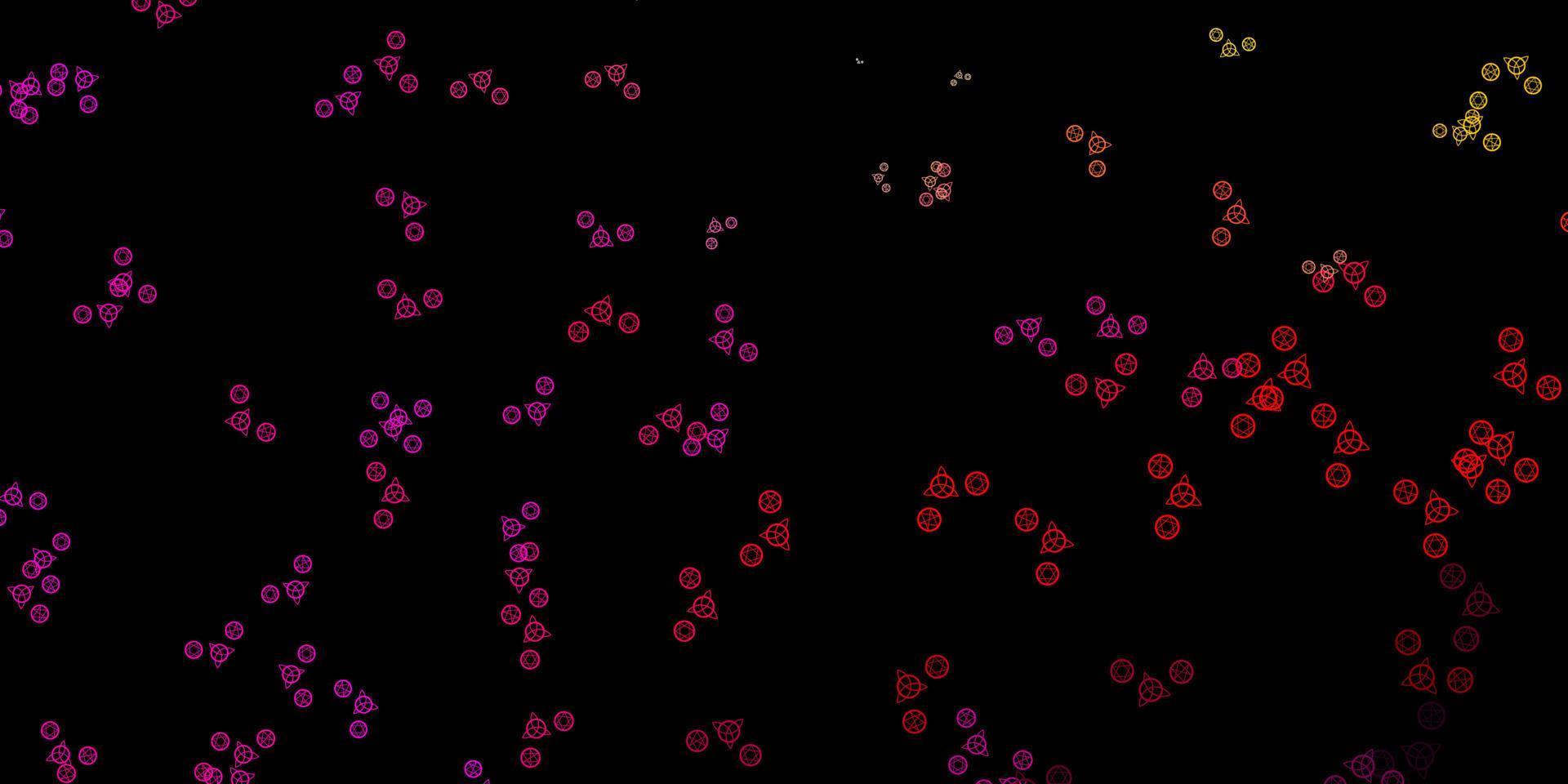 Dark Pink, Yellow vector pattern with magic elements.