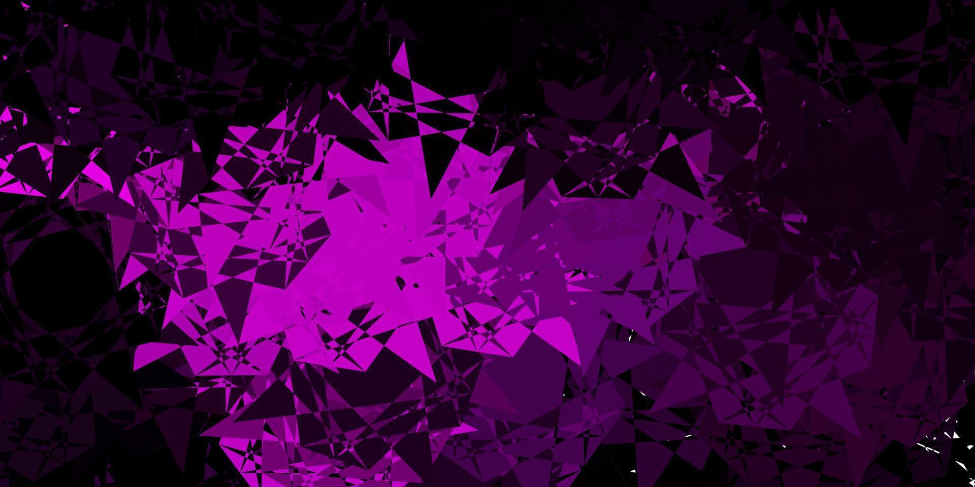 plantilla de vector de color púrpura oscuro con formas triangulares.