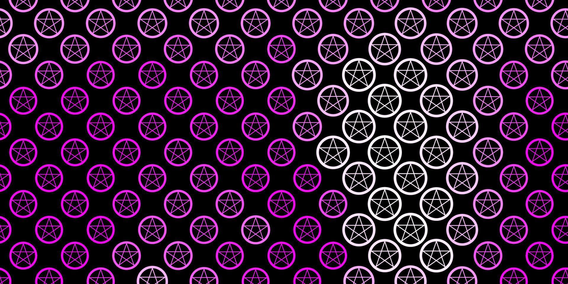 Dark Purple, Pink vector texture with religion symbols.