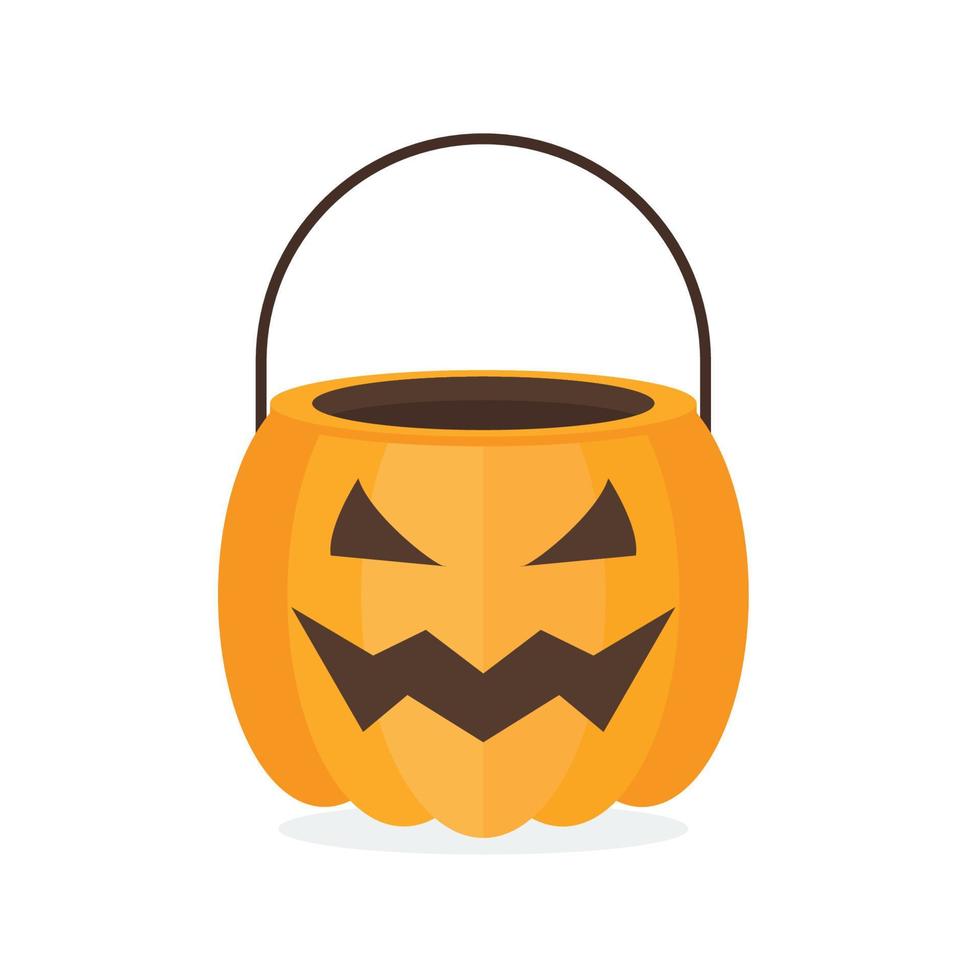 canasta de calabaza de halloween vector