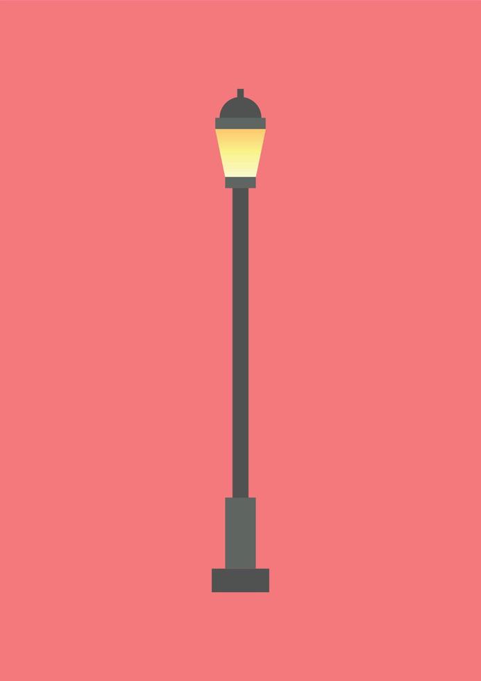 Street lighting flat style vector