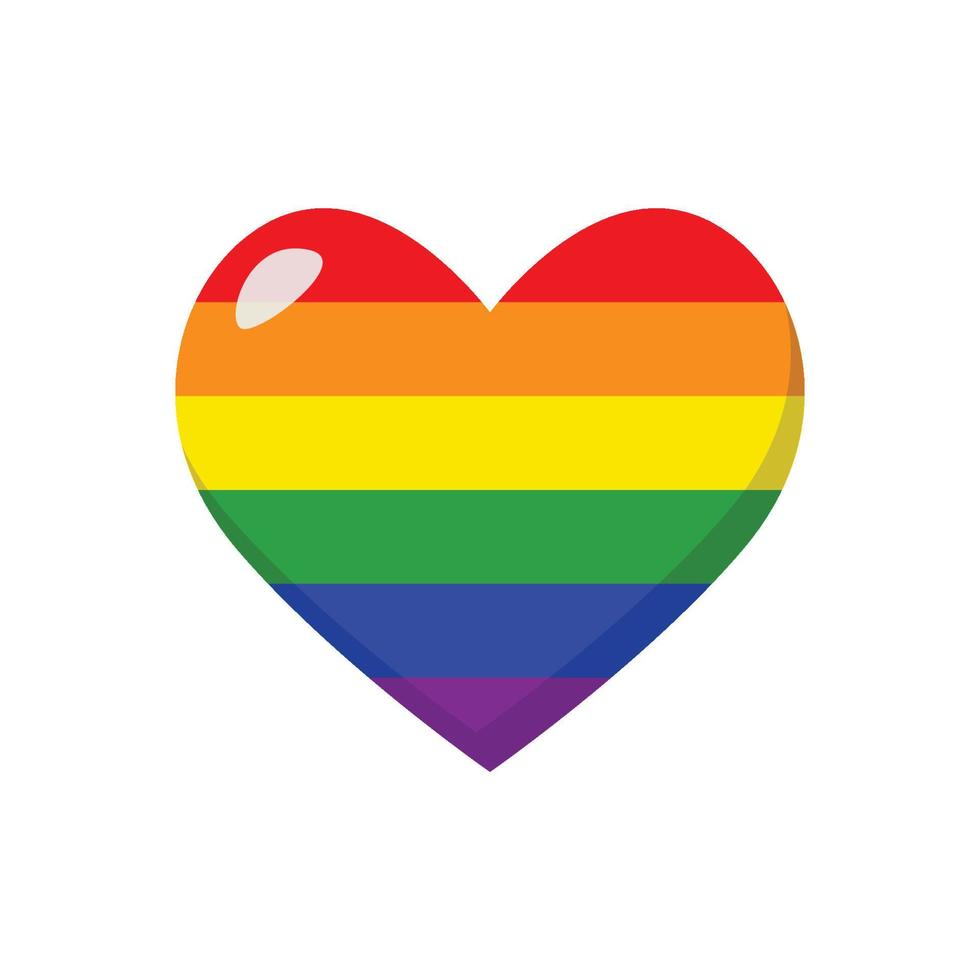 LGBTQ rainbow heart vector