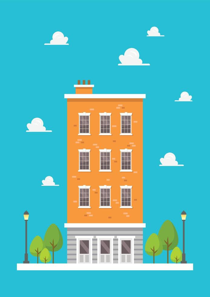 Apartment in flat style design vector