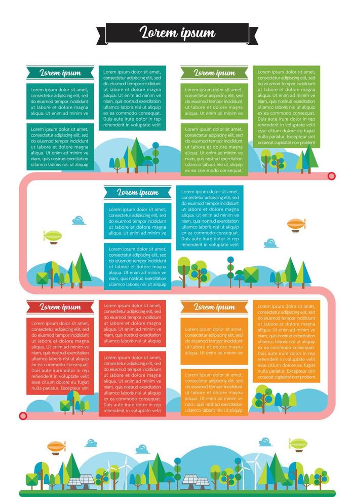 Timeline template infographic vector