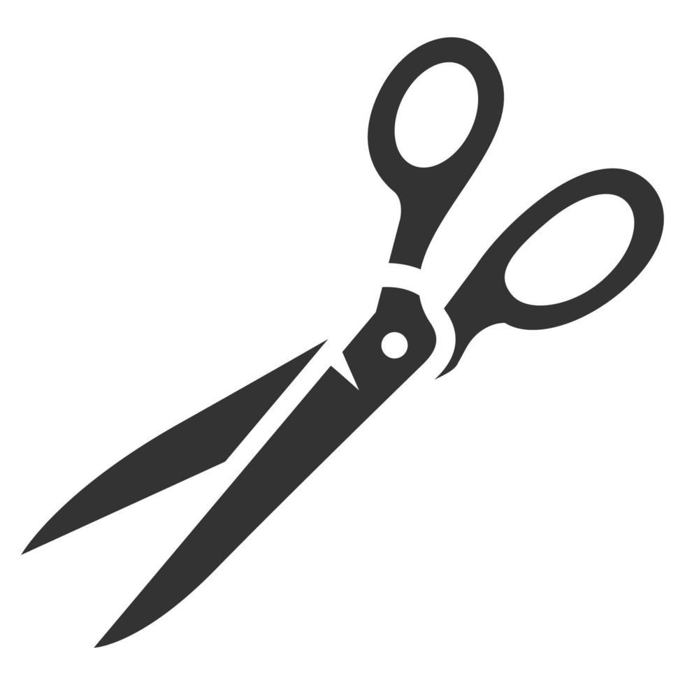 Black and white icon scissor vector