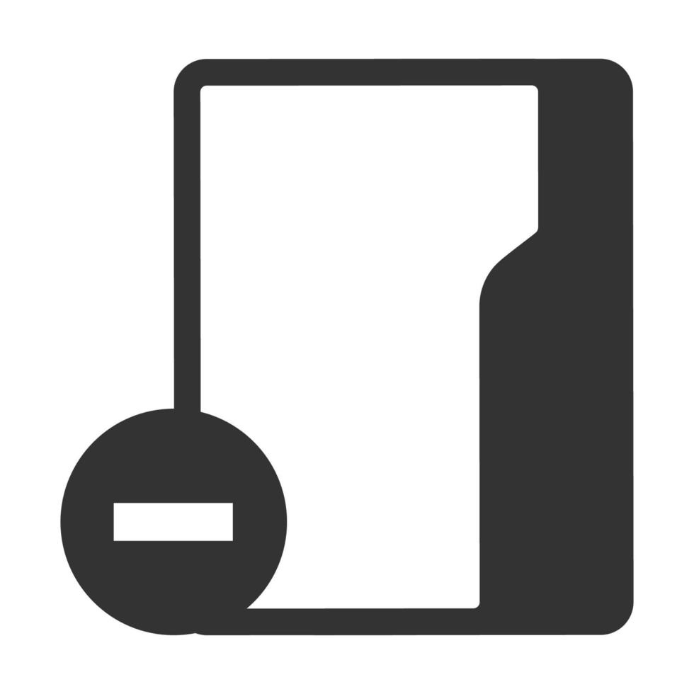 Black and white icon folder vector