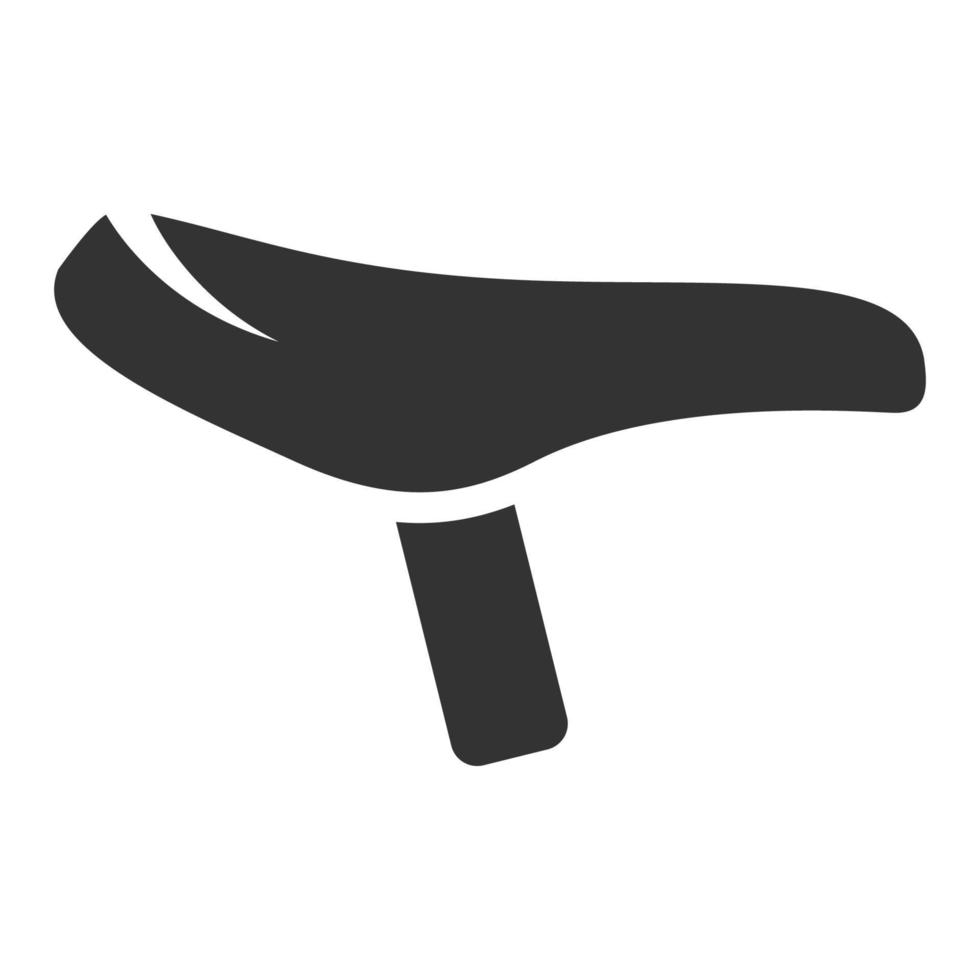 Black and white icon bicycle saddle vector