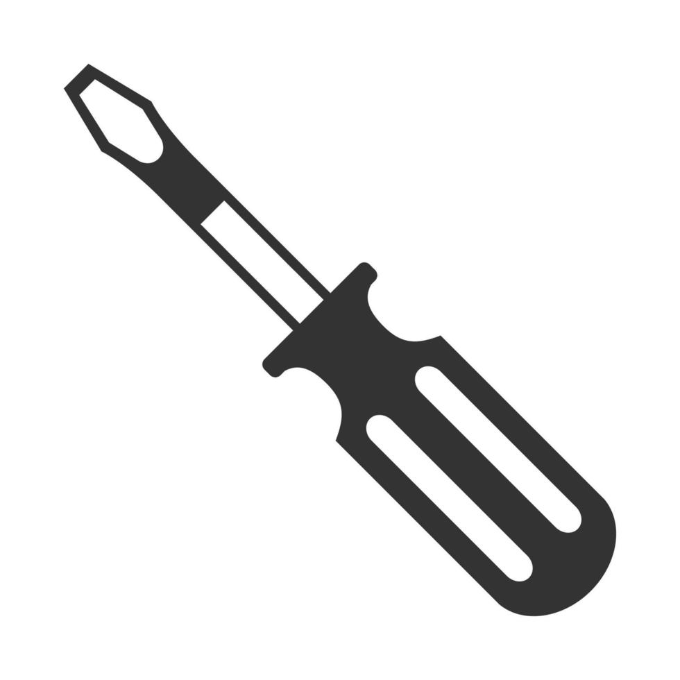Black and white icon screwdriver vector