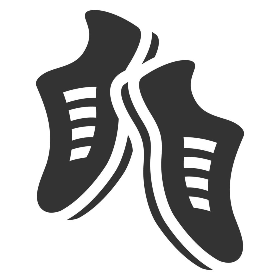 zapatos de icono en blanco y negro vector