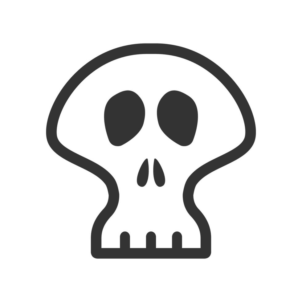 Black and white icon skeleton vector