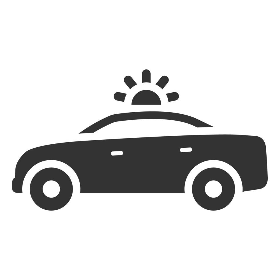 Black and white icon safety car vector