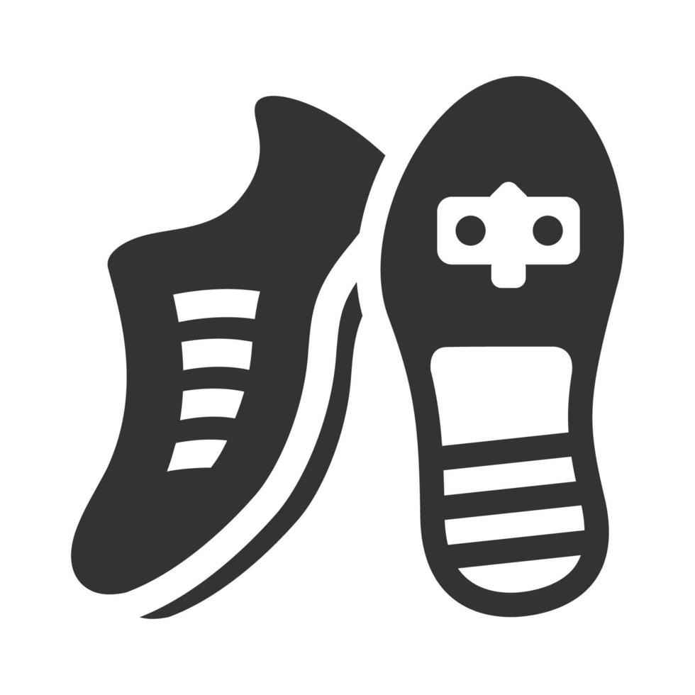 Black and white icon cycling shoe vector