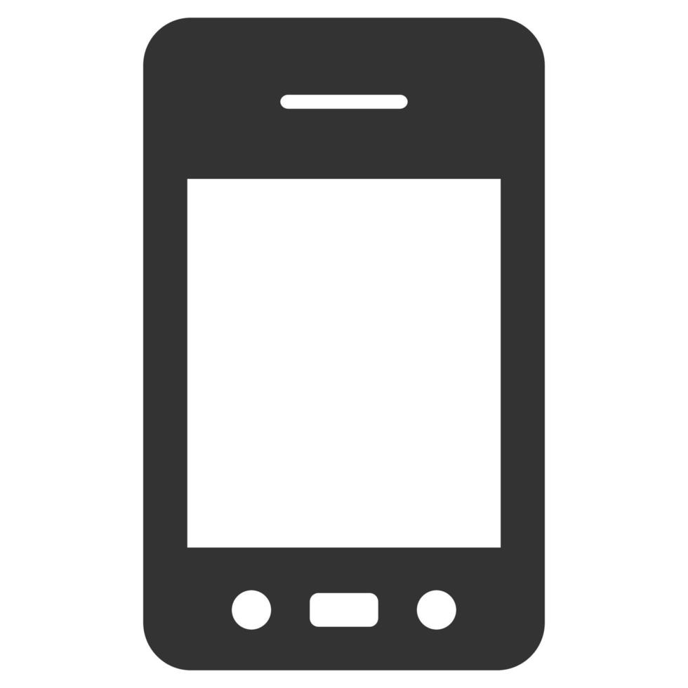 Black and white icon smartphone vector