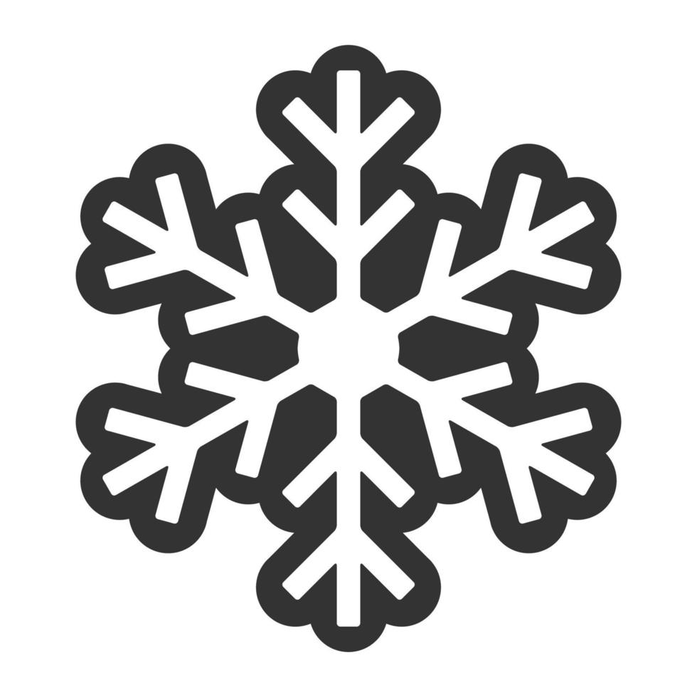 Black and white icon snowflake 13998994 Vector Art at Vecteezy