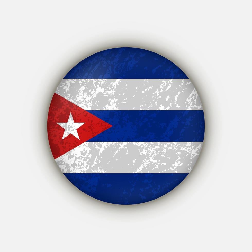 país cuba. bandera cubana ilustración vectorial vector