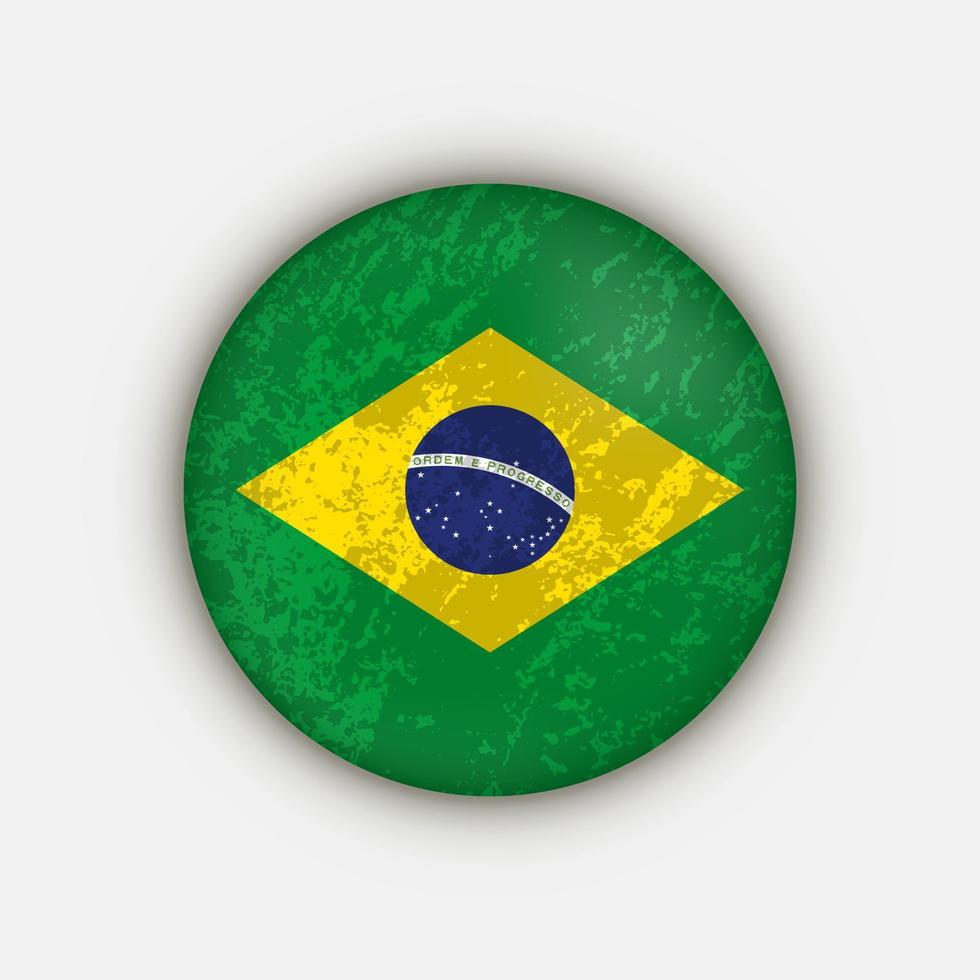 Country Brazil. Brazil flag. Vector illustration.