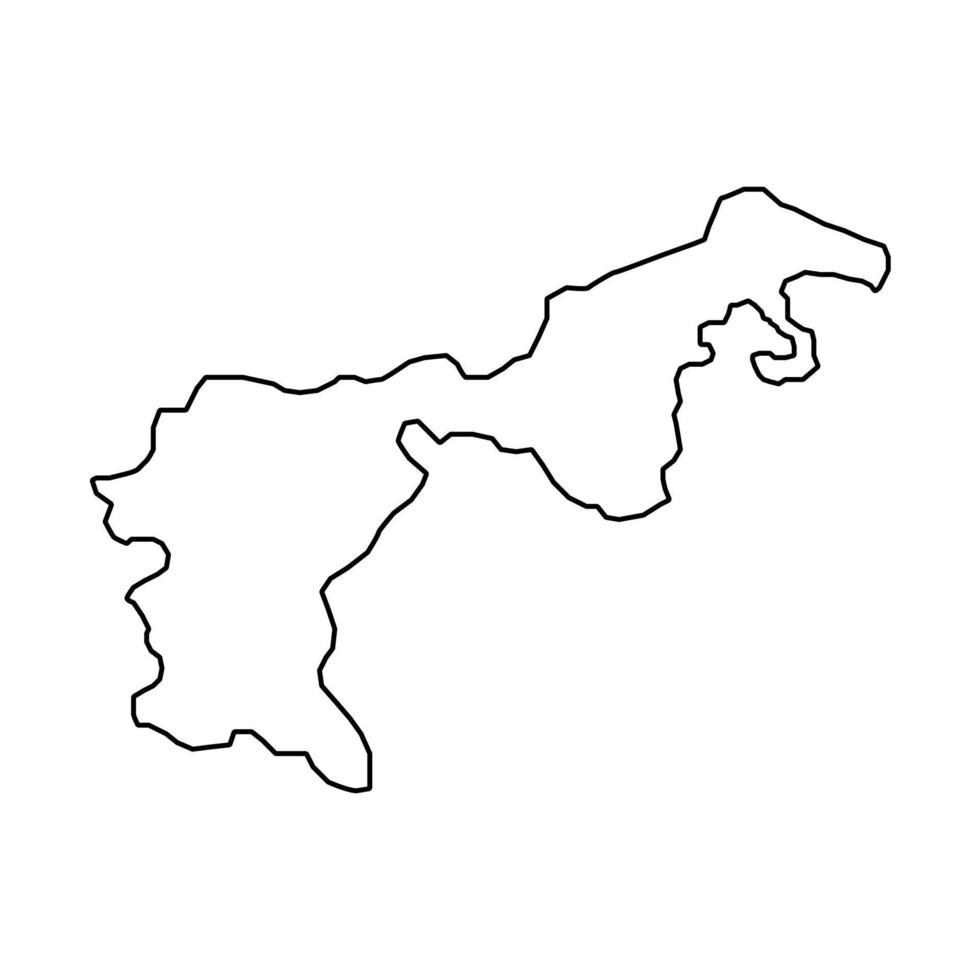 appenzell ausserrhoden mapa, cantones de suiza. ilustración vectorial vector