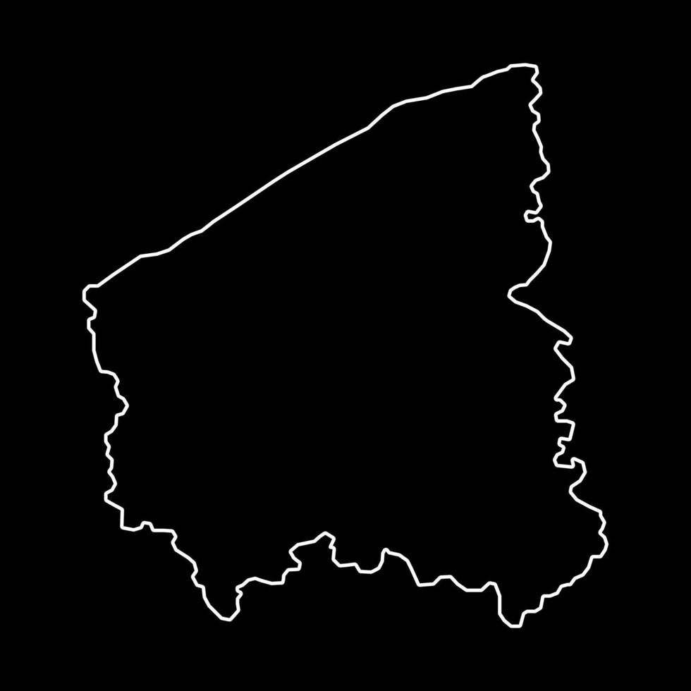 mapa de la provincia de flandes occidental, provincias de bélgica. ilustración vectorial vector