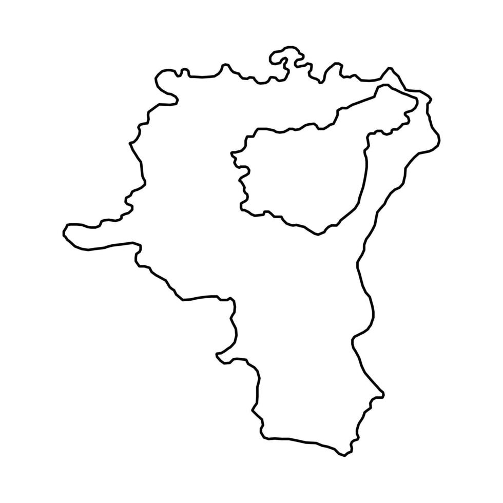 S t. mapa de gallen, cantones de suiza. ilustración vectorial vector