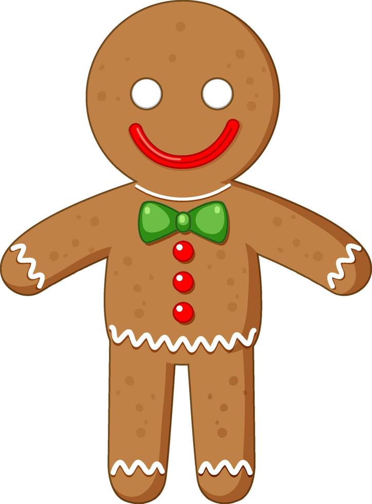 Gingerbread man for Christmas vector