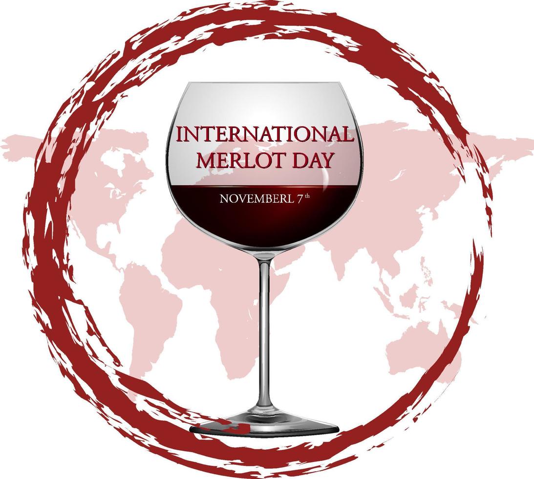 diseño de banner del día internacional del merlot vector