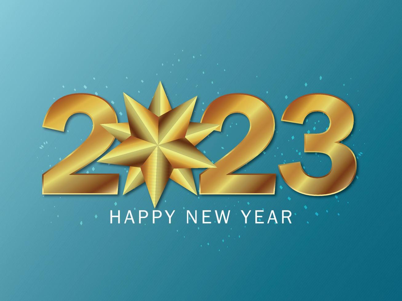 Happy new year 2023 celebration background vector