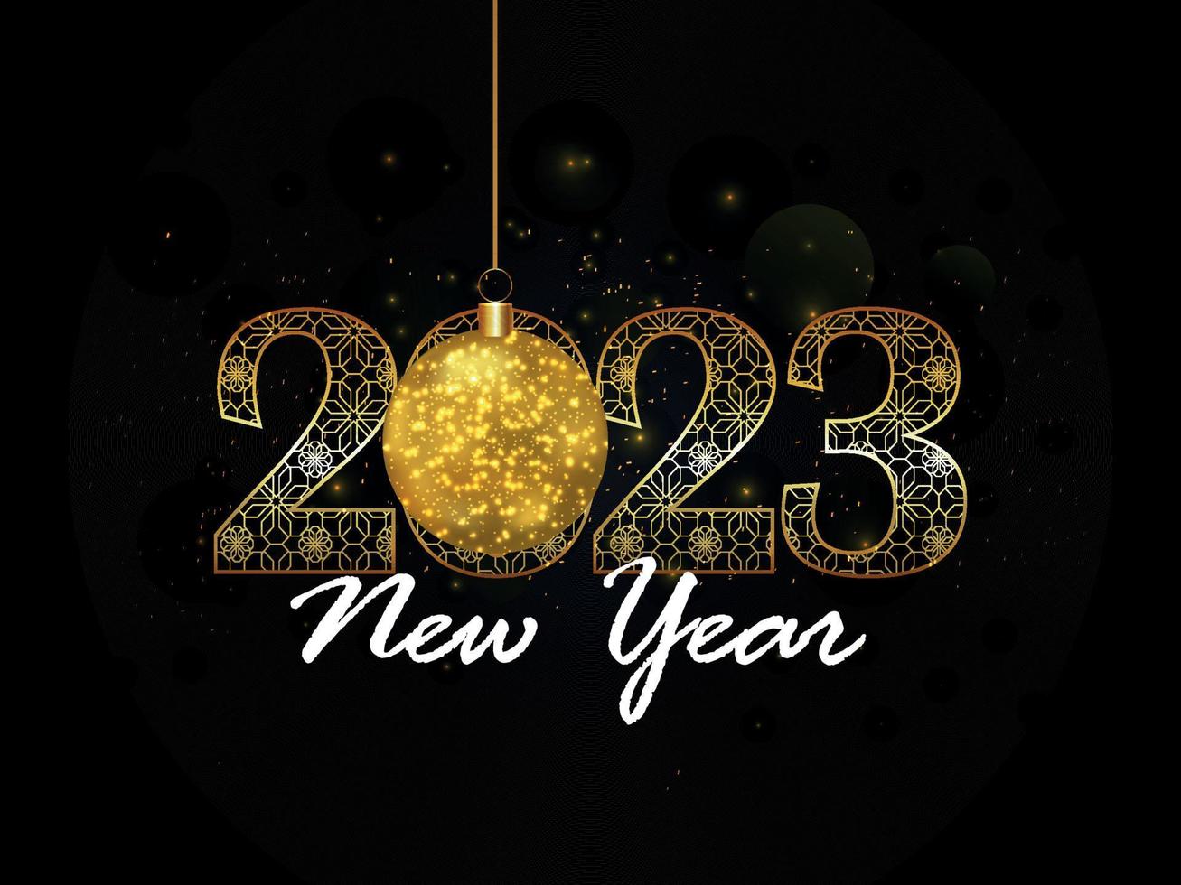 Happy new year 2023 celebration background vector