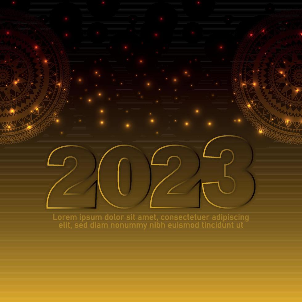 Happy new year 2023 celebration banner vector