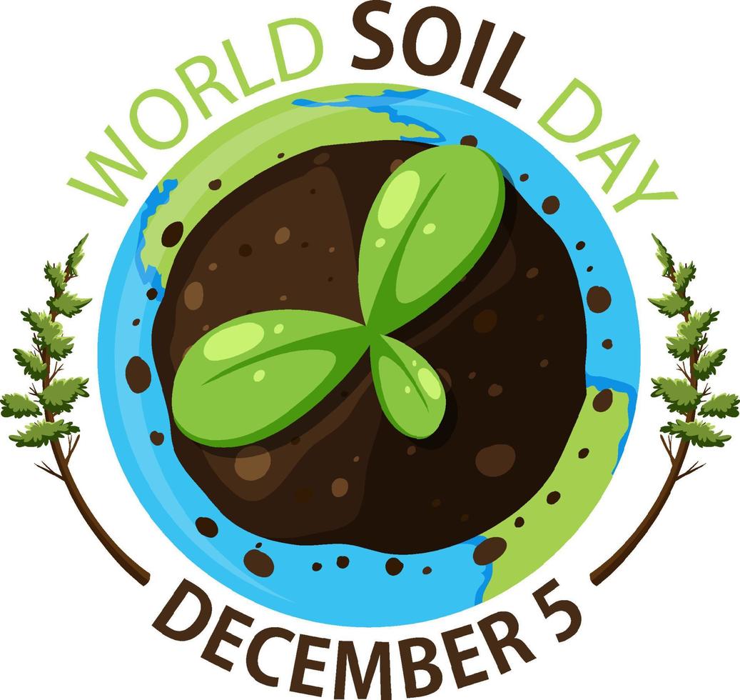 World soil day text for banner or poster design vector
