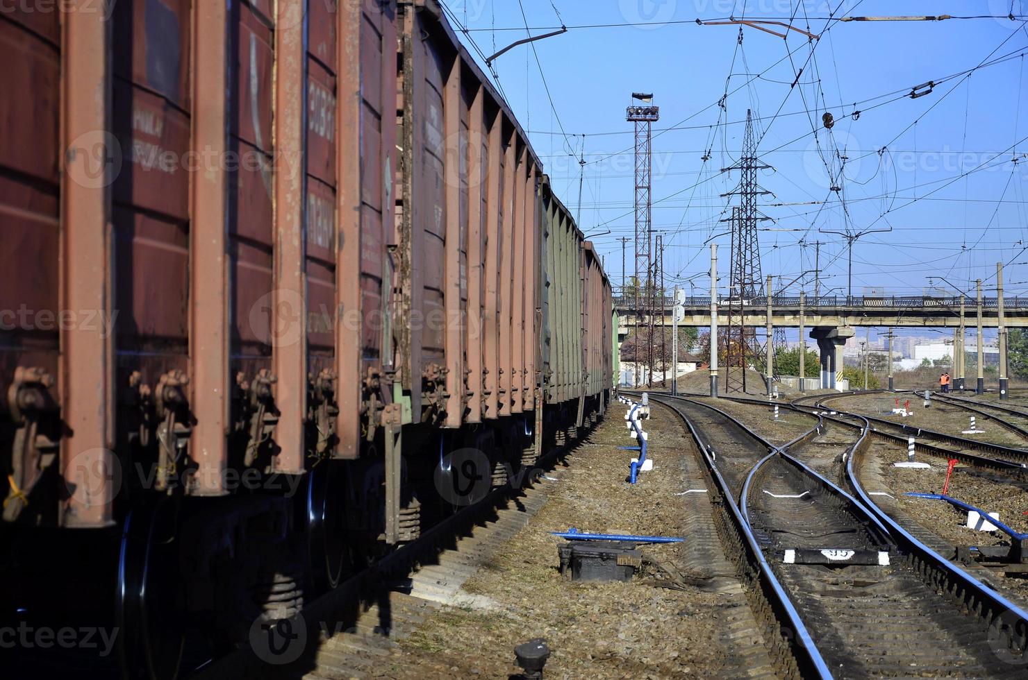 Morning railway landscape photo