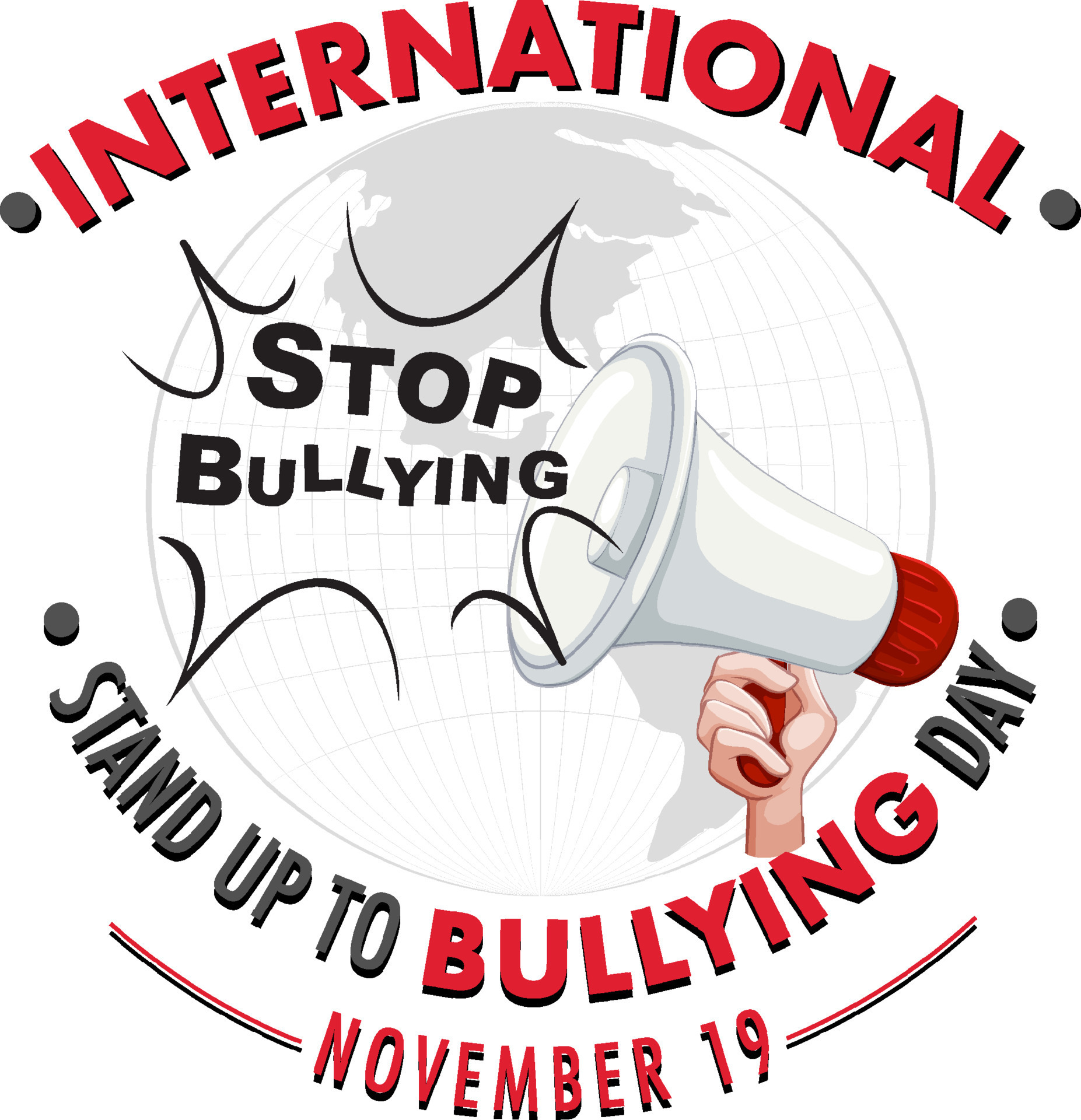 International stand up to bullying day poster design 13999745 Vector