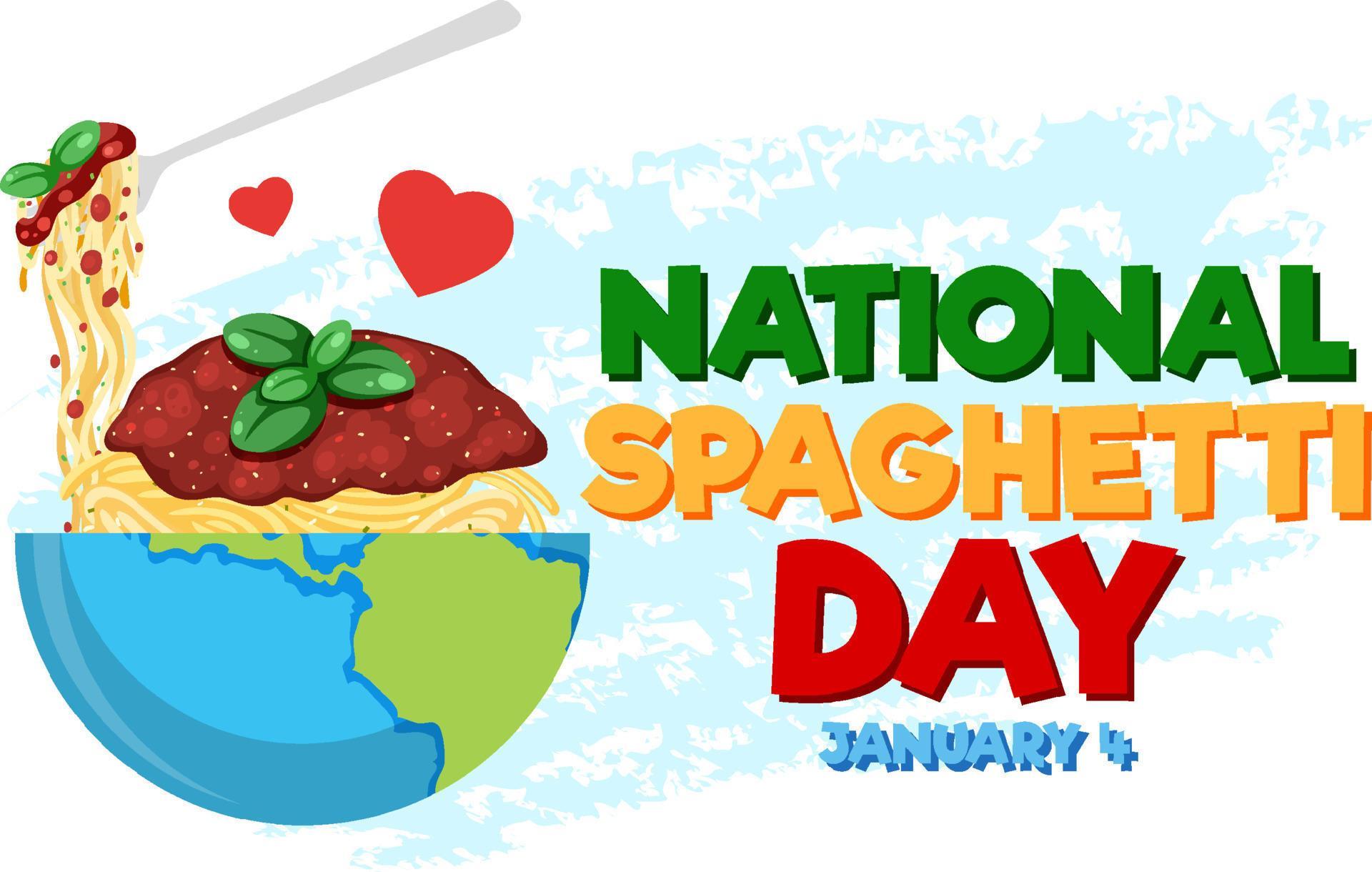 National Spaghetti Day Banner Design 13999754 Vector Art at Vecteezy