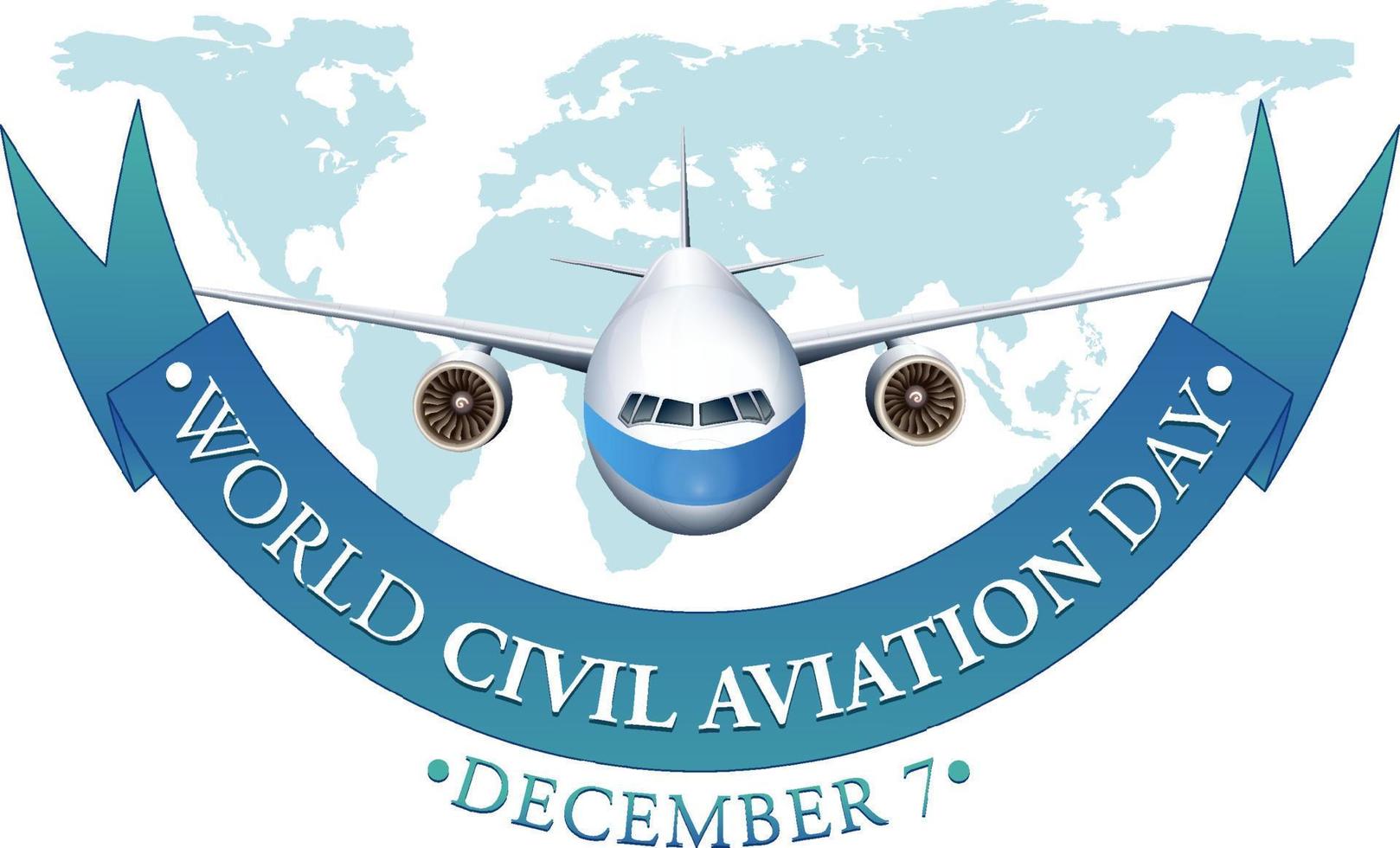 World Civil Aviation Day Banner Design vector